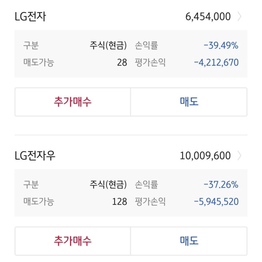 주식) ㅋㅋㅋ 어떤 머저리가 요즘같은 장에 손해보냐고