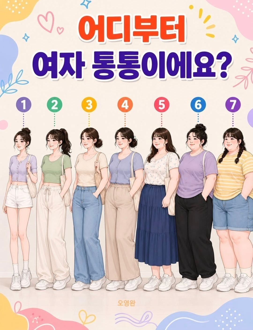 남녀 확연히 갈린다는 여자 통통의 기준